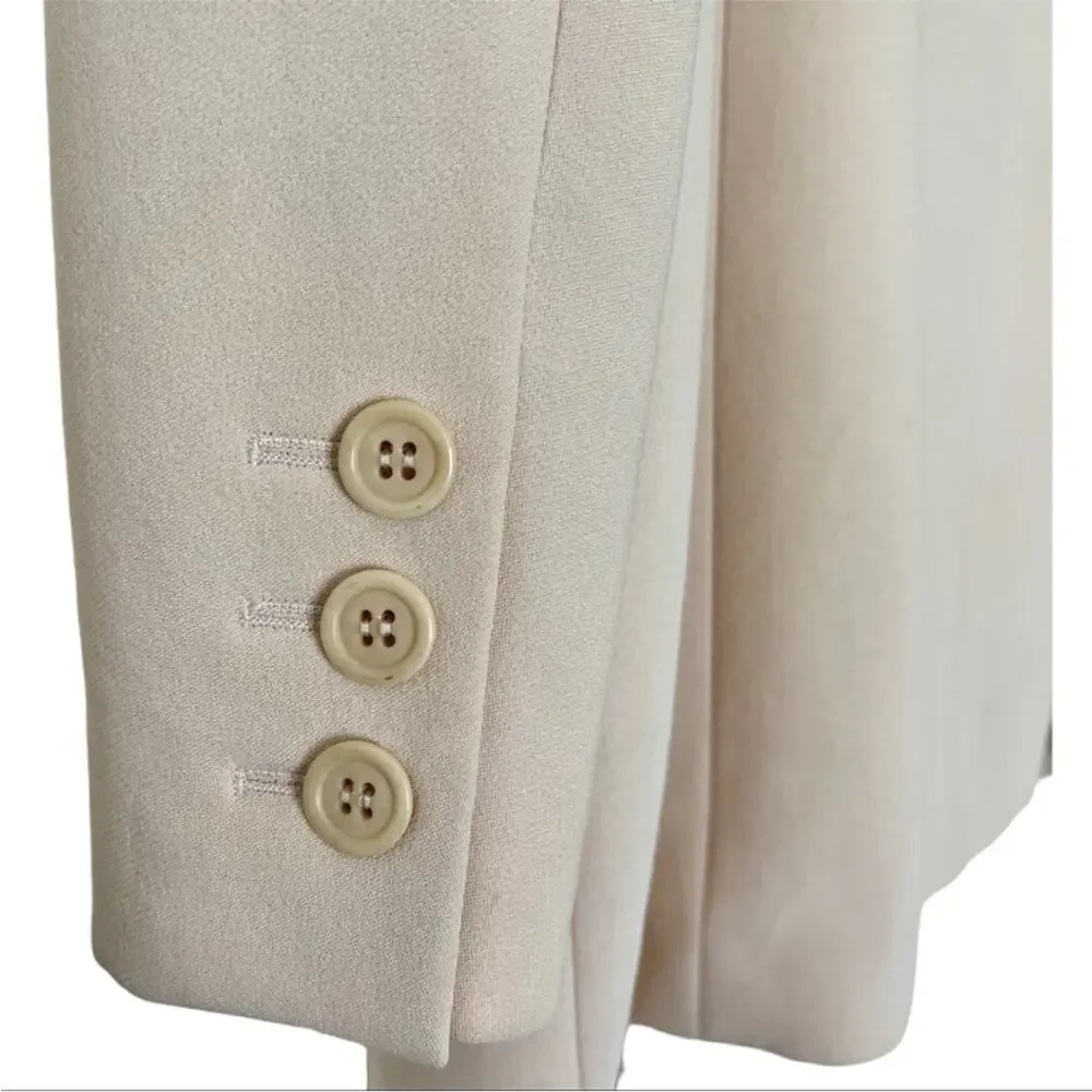 Escada by Margaretha Ley Double Breasted Wool and Silk Blazer Vintage Size 10